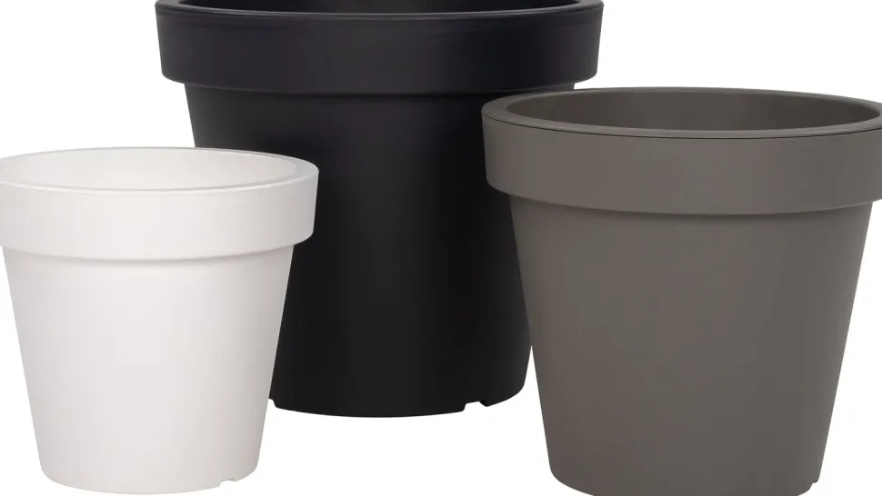 Intratuin Blumentopf Lofly 49 H 45,5 cm weiß