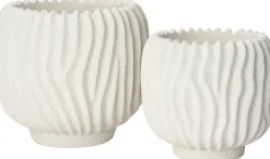 Intratuin Blumentopf Loren weiß D 21 H 19 cm