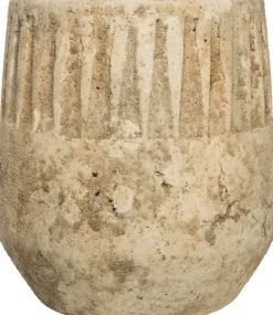 Intratuin Blumentopf Mans D 22 cm H 23 cm beige