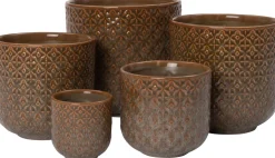 Intratuin Blumentopf Mariya braun D 18,5 H 18 cm