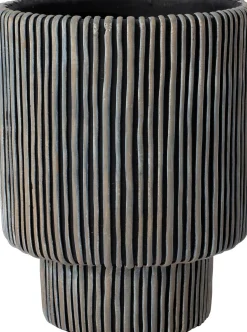 Intratuin Blumentopf Milan schwarz D 17 H 22 cm