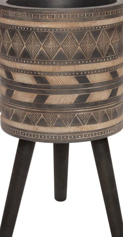 Intratuin Blumentopf mit Füßen Mila D 22 cm H 42 cm grau