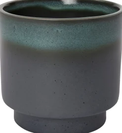 Intratuin Blumentopf mit Fuß Tilda grau / grün D 20 H 19,5 cm