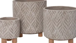 Intratuin Blumentopf mit Füßen Alice grau D 8,5 H 8,5 cm