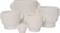 Intratuin Blumentopf mit Fuß Pierre weiß 10 x 7 x 7 cm