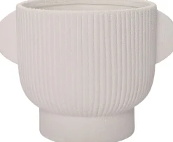 Intratuin Blumentopf mit Fuß Pierre weiß 22 x 17 x 14,5 cm