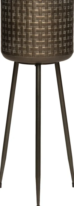 Intratuin Blumentopf mit Fuß braun D 22 H 64,5 cm