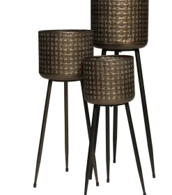 Intratuin Blumentopf mit Fuß braun D 22 H 64,5 cm