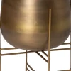 Intratuin Blumentopf mit Ständer Elif gold D 38 H 62 cm