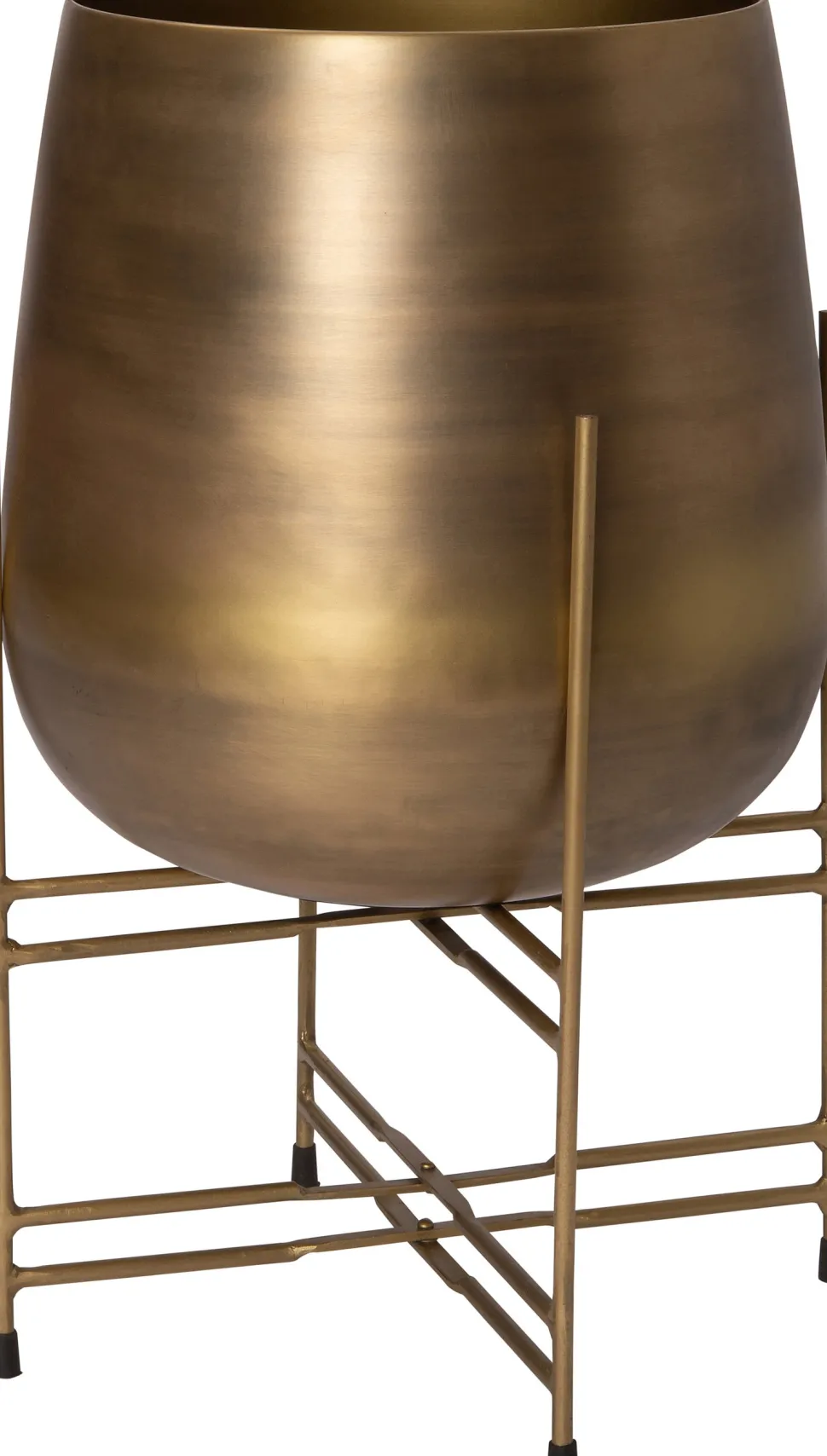 Intratuin Blumentopf mit Ständer Elif gold D 38 H 62 cm