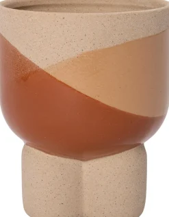 Intratuin Blumentopf mit Fuß Jay orange D 14,3 H 17,2 cm