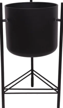 Intratuin Blumentopf mit Füßen D 28 H 51 cm schwarz