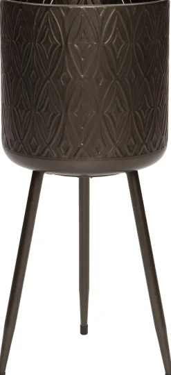 Intratuin Blumentopf mit Füßen Eliza D 27 cm H 60 cm schwarz