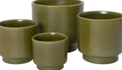 Intratuin Blumentopf mit Fuß Tilda grün D 11 H 11 cm