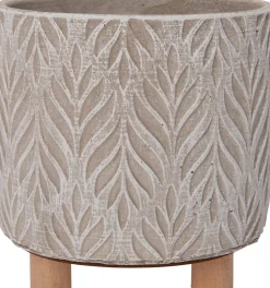 Intratuin Blumentopf mit Füßen Alice grau D 13,5 H 13,5 cm