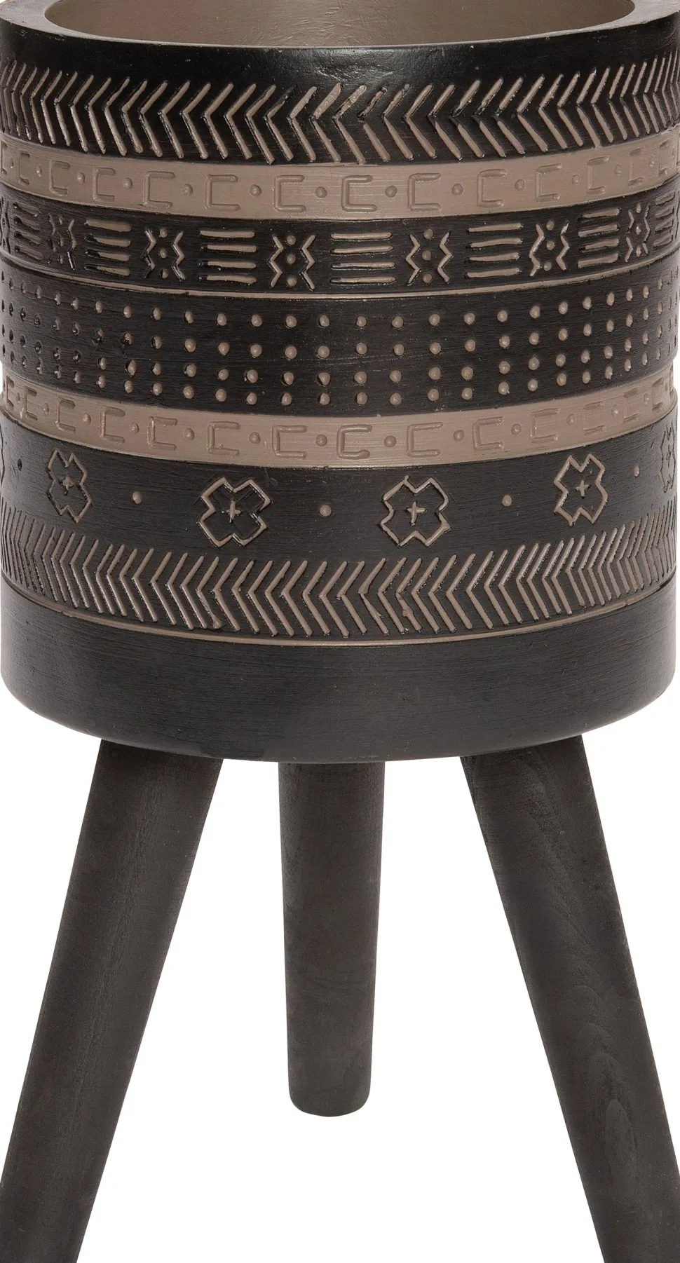 Intratuin Blumentopf mit Füßen Milo D 22 cm H 42 cm schwarz