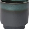 Intratuin Blumentopf mit Fuß Tilda grau / grün D 16 H 17 cm