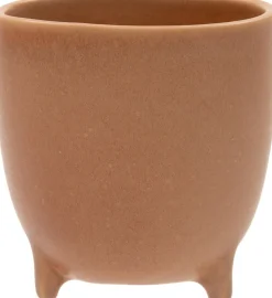 Intratuin Blumentopf mit Füßen Sonja D 13 cm H 13,5 cm braun