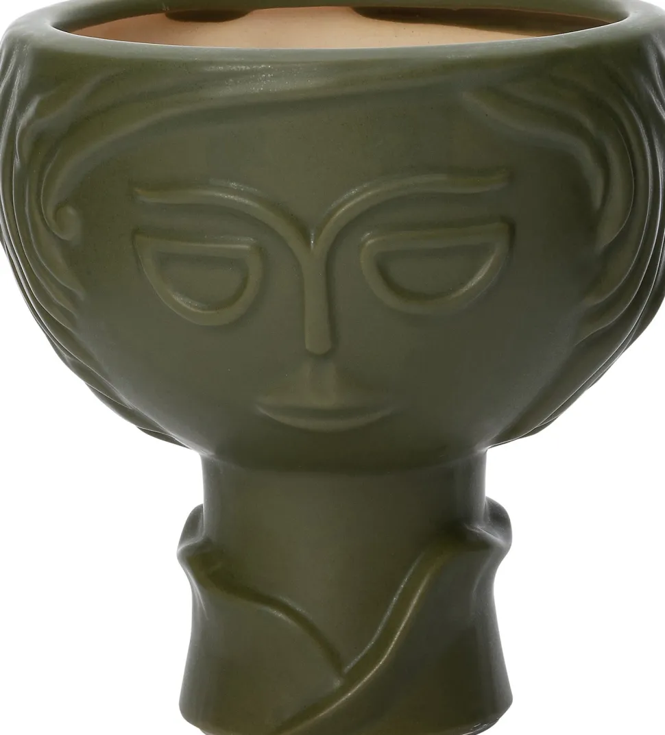 Intratuin Blumentopf Norell grün D 13,5 H 13,5 cm