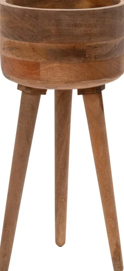 Intratuin Blumentopf Raaf mit Füßen Holz D 25 H 55 cm