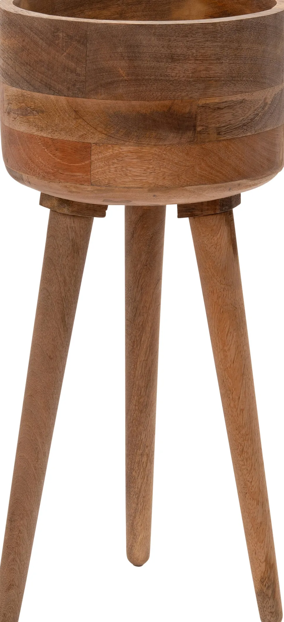 Intratuin Blumentopf Raaf mit Füßen Holz D 25 H 55 cm