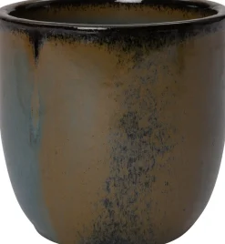 Intratuin Blumentopf Ravel braun / grau D 10 H 10 cm