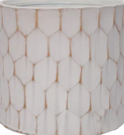 Intratuin Blumentopf Shiro weiß D 18,5 H 17,5 cm