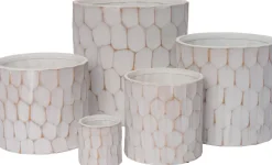 Intratuin Blumentopf Shiro weiß D 24 H 23,5 cm