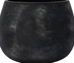 Intratuin Blumentopf Sigrid schwarz D 40 H 29 cm