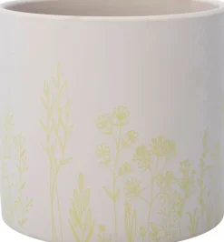 Intratuin Blumentopf Vera weiß/grün D 13,5 H 12,5 cm