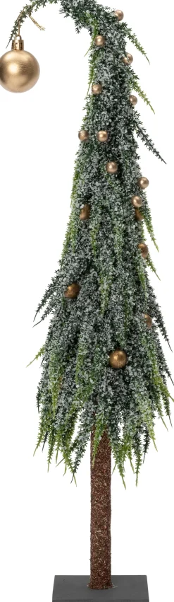 Intratuin Dekobaum Gnoom grün / gold D 15 H 60 cm