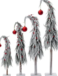 Intratuin Dekobaum Gnoom weiß / rot D 15 H 60 cm