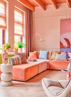 Intratuin Dekokissen Hanoi orange/grün 45 x 45 cm