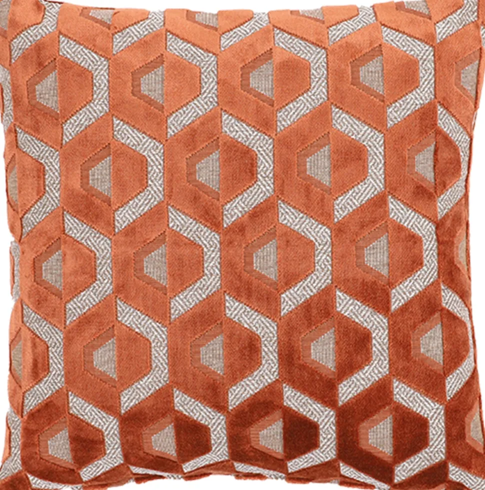 Intratuin Dekokissen Jacquard kupfer 45 x 45 cm