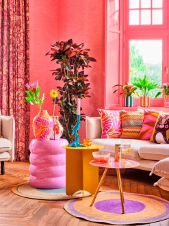 Intratuin Dekokissen Niels orange/rosa 45 x 45 cm