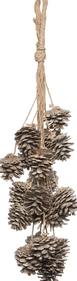 Intratuin Deko-Tannenzapfen Bund weiß 70 x 20 x 70 cm