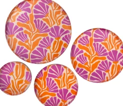 Intratuin Dekoteller Muriel orange/lila D 25 H 2 cm