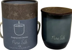 Intratuin Duftkerze im Glas Indi Pure Silk blau 40 D 7,8 H 9,3 cm