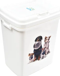 Intratuin Futtertonne Hund weiß 36l