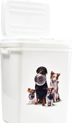 Intratuin Futtertonne Hund weiß 36l