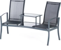 Intratuin Gartenbank Dalian mit Tisch anthrazit