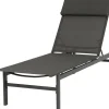Intratuin Gartenliege Reza anthrazit 190 x 54,5 x 33 cm