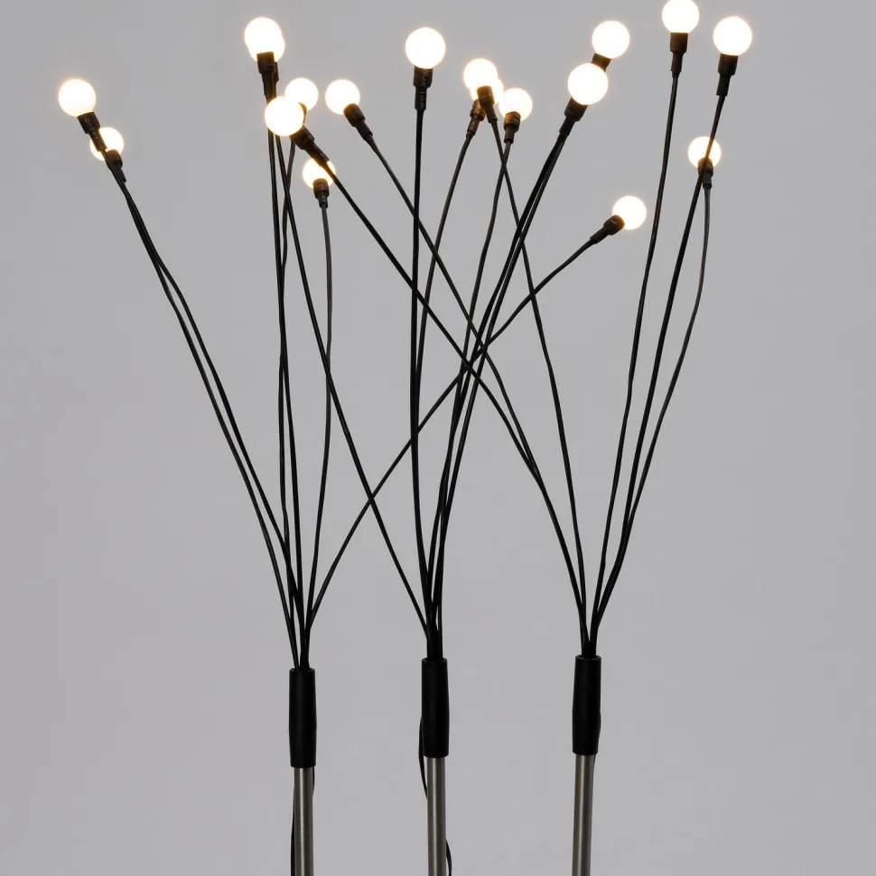 Intratuin Gartenstecker schwarz mit Beleuchtung und Timer D 1,3 H 72 cm 3 St.