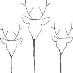 Intratuin Gartenstecker schwarz mit 65 LEDs warmweiß 30 x 90 cm 3 St.