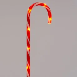 Intratuin Gartenstecker Zuckerstange mit Timer rot/weiß 13 x 2 x 53 cm 4 St.