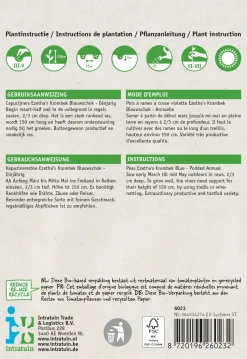 Intratuin Gemüsesamen Kapuzinererbsen (Pisum sativum 'Ezethe's Krombek Blauwschok')