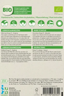 Intratuin Gemüsesamen Weißkohl (Brassica oleracea 'Drago F1') (BIO) Samen