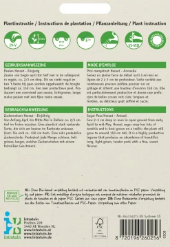 Intratuin Gemüsesamen Zuckererbsen (Pisum sativum 'Heraut')