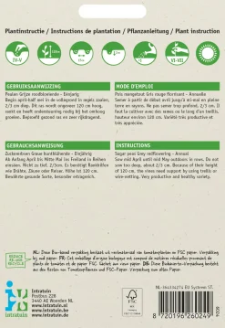 Intratuin Gemüsesamen Zuckererbsen (Pisum sativum 'Grijze Roodbloeiende')