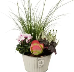Intratuin Herbst-Arrangement in Zinktopf D 26 H 70 cm